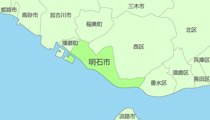 明石市及び周辺地域も対応いたします。