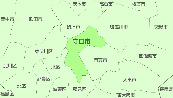 守口市及び周辺地域も対応いたします。