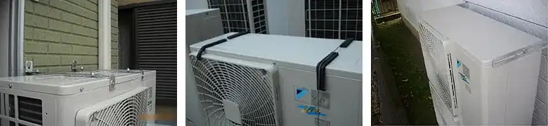 室外機の転倒防止工事のイメージ